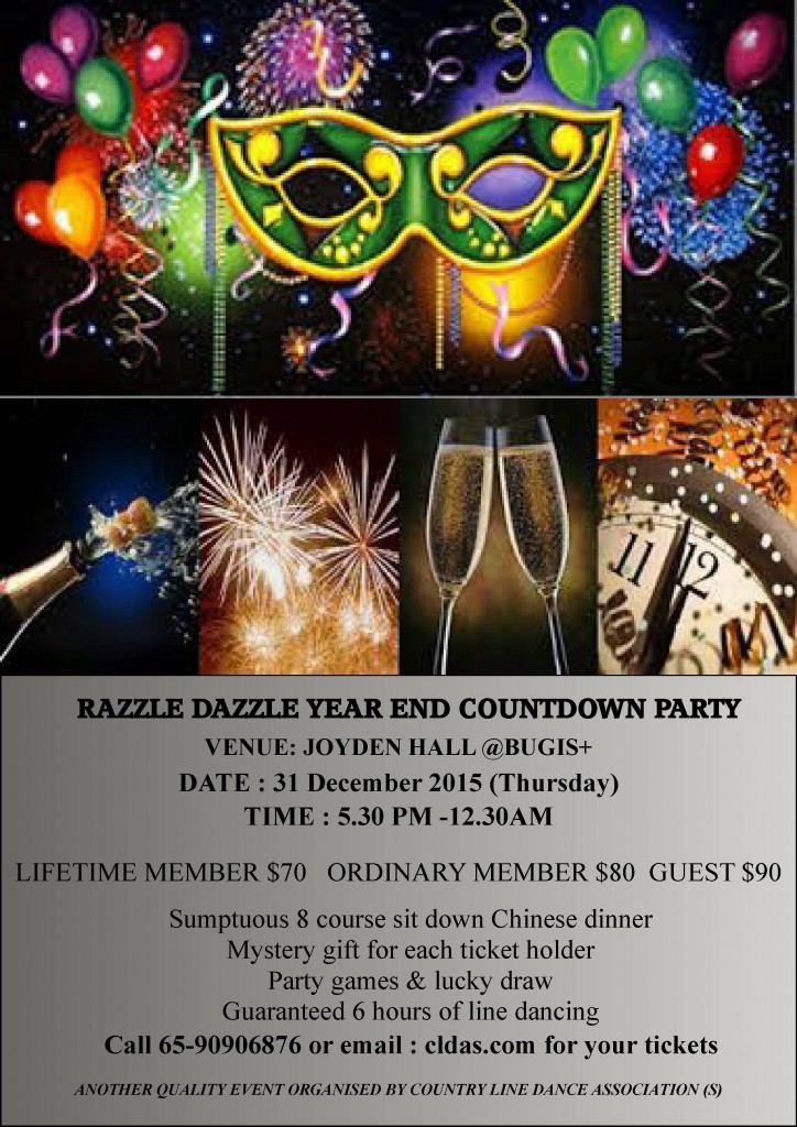 New Year's Eve Razzle Dazzle Line Dance Countdown Party 2015