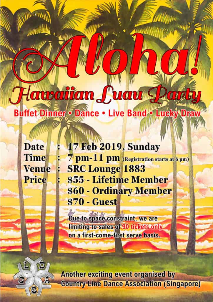 Hawaiian Luau Party – Sunday, 17 Feb 2019 – Country Line Dance ...